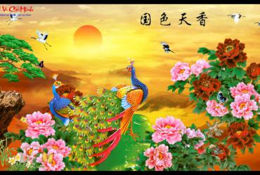 Tranh Chim Công Và Hoa Mẫu Đơn: Ý Nghĩa Phong Thủy Và Giá Trị Thẩm Mỹ