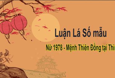 Luận Lá Số Nữ 1978 Mệnh Thiên Đồng Tại Cung Thìn