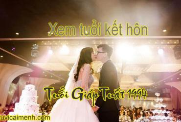 Tuổi Giáp Tuất 1994 kết hôn vào năm nào, lấy vợ chồng tuổi gì hợp nhất