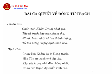 Bài Ca Quyết Về Đông Tứ Trạch: Gốc Rễ Minh Triết Phong Thủy Á Đông
