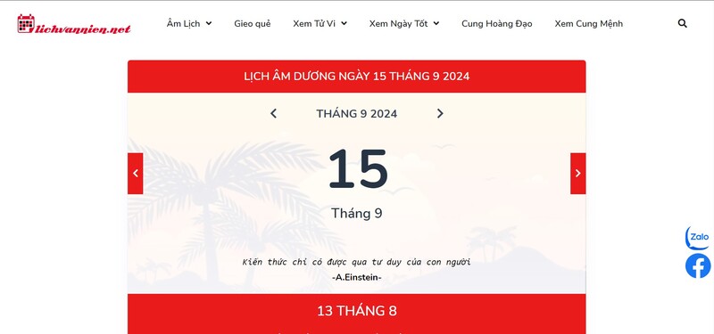 Top các trang web tra cứu lịch âm uy tín nhất năm 2025