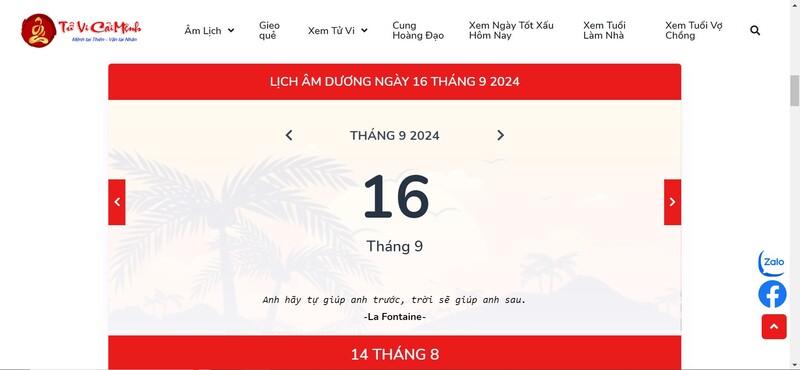 Top các trang web tra cứu lịch âm uy tín nhất năm 2025