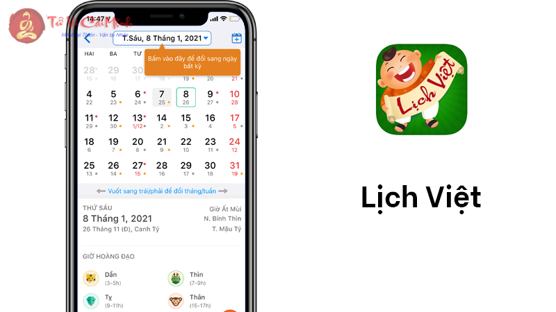 Top 5 Ứng dụng Lịch Vạn Niên Miễn Phí Tốt Nhất Cho Người Việt Nam Năm 2025