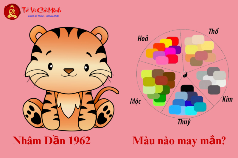 Sinh năm 1962 hợp màu gì? Phân tích chi tiết màu sắc phong thủy cho tuổi Nhâm Dần