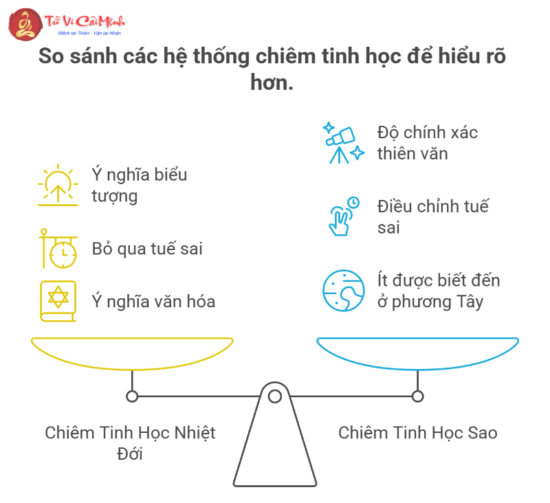 So sánh 2 trường phái Tropical astrology và Sidereal astrology